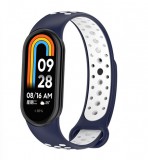 Beline óraszíj Mi Band 8 design kék-fehér