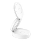 Belkin Boost Charge adjustable magsafe 2-in-1 Charger Qi2 White WIZ035KQWH