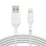 Belkin BOOST CHARGE Lightning - USB-A harisnyázott kábel 1m fehér (CAA002bt1MWH) (CAA002bt1MWH) - Adatkábel