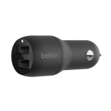 Belkin BoostCharge 2xUSB-A autós töltő 24W fekete (CCB001btBK) (CCB001btBK) - Autós Töltők