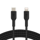 Belkin boostcharge braided usb-c to lightning cable 1m black caa004bt1mbk