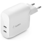 Belkin BoostCharge Dual USB-C PD Wall Charger 40W White WCB006vfWH