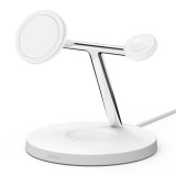 Belkin BoostCharge Pro 3-in-1 Wireless Charger Stand with MagSafe 15W White WIZ009VFWH