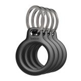 Belkin Secure Holder with Key Ring for AirTag 4-Pack Black MSC001BTBK