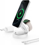 Belkin WIZ034KQWH mobiltelefon töltő Headset, Okostelefon, Okosóra Fehér USB Vezeték nélkül tölthető Gyorstöltés Beltéri