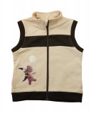 Belül bolyhos kisfiú mellény – Állatos mintával
