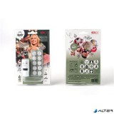 . Bélyegző, kirakós, 10 motívummal, 'Nio Karácsony', fehér ház, fekete párnával