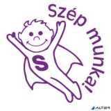 Bélyegző, motivációs, Szép munka!, COLOP "N43-kék", lila