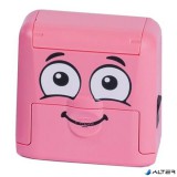 Bélyegző textilhez, kirakós COLOP 'Marky', pink ház, fekete párnával