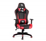 BEMADA Gamer szék - derékpárnával, fejpárnával - piros