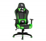 BEMADA Gamer szék - derékpárnával, fejpárnával - zöld