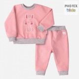 Bembi 2 részes lány szett, rózsaszín-szürke (KS675)