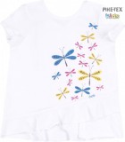 Bembi fehér, nyári kislány póló, nyomott mintával (FB702)