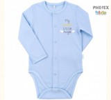 Bembi kisfiú hosszú ujjú kék body, my sweet little angel felirattal (BD59a)