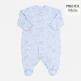 Bembi kisfiú kék rugdalózó,felhő mintával (KB4)