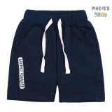 Bembi kisfiú sötétkék rövidnadrág, oldalán nyomott mintával (SHR590)