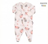 Bembi kislány fehér rugdalózó,sünis mintával (KB77)