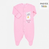 Bembi kislány rózsaszín rugdalózó,macis mintával,my little angel felirattal (KB122)