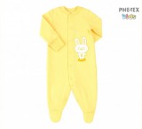 Bembi kislány sárga rugdalózó,nyuszis mintával (KB122)