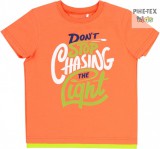 Bembi narancs, fiú póló, don&#039;t stop chasing felirattal (FB696)