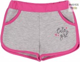 Bembi pink-szürke, kislány nyári rövidnadrág (SHR599)