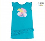 Bembi türkizkék, nyári kislány tunika (PL275)