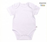 Bembi újszülött fehér rövid ujjú body (BD108)