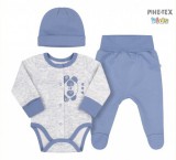 Bembi újszülött kisfiú 3 részes kék szett ,pandás mintával (KP275)