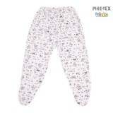 Bembi újszülött kisfiú rugdalózó nadrág,fehér-barna,állatos mintával (PZ1)