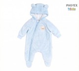 Bembi újszülött kisfiú világoskék rugdalózó,macis mintával (KB140)