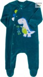Bembi újszülött kisfiú zöldes kék rugdalózó,dínós mintával (KB148)