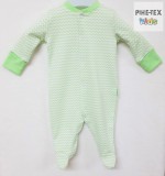 Bembi újszülött kisifú zöld-fehér rugdalózó (KB122)