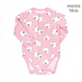 Bembi újszülött kislány rózsaszín body,macis mintával (BD59a)