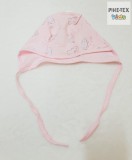 Bembi újszülött kislány rózsaszín sapka,felhő mintával(SHP2)