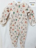Bembi újszülött unisex barna rugdalózó,erdő lakók mintával (KB77)