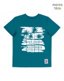 Bembi zöld, fiú póló, pálmafa mintával, Los Angeles felirattal (FB695)