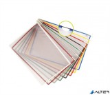 Bemutatótábla, A4, acélkeretes, DJOIS, szürke