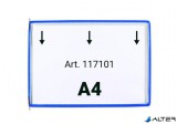 Bemutatótábla A4, fekvő, felül nyitott, DJOIS, kék