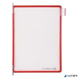 Bemutatótábla A5, álló, felül nyitott, DJOIS, piros