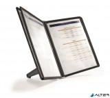 Bemutatótábla tartó, asztali, 5 db bemutatótáblával, DURABLE "SHERPA®", fekete