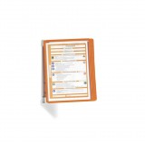 Bemutatótábla tartó, fali, 5 db bemutatótáblával, DURABLE "VARIO® WALL 5", narancssárga (555109)