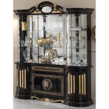 Ben Company BC Betty Day 4-üvegajtós tálalószekrény - fekete-arany