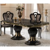 Ben Company BC Betty Day étkezőasztal 185x105 cm (+45 cm hosszabbítható) - fekete-arany