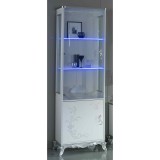 Ben Company BC Daniela Day 1-ajtós vitrines szekrény - fehér-ezüst