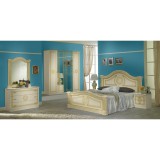 Ben Company BC Serena hálószoba - bézs, 180x200 cm ággyal, 4-ajtós szekrénnyel