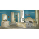 Ben Company BC Serena hálószoba - bézs, 180x200 cm ággyal, 6-ajtós szekrénnyel