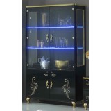 Ben Company BC Sofia Day 2-ajtós vitrines szekrény - fekete-arany