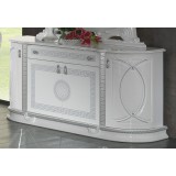 Ben Company BC Venus Day 4-ajtós tálalószekrény 1 fiókkal - fehér-ezüst