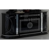 Ben Company BC Venus Day 4-ajtós tálalószekrény 1 fiókkal - fekete-ezüst