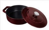 Berlinger Haus Burgundy Öntöttvas alacsony lábas fedővel 26 cm-es BH-6498
